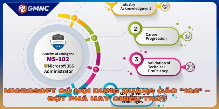 Microsoft có nội dung quảng cáo "102"